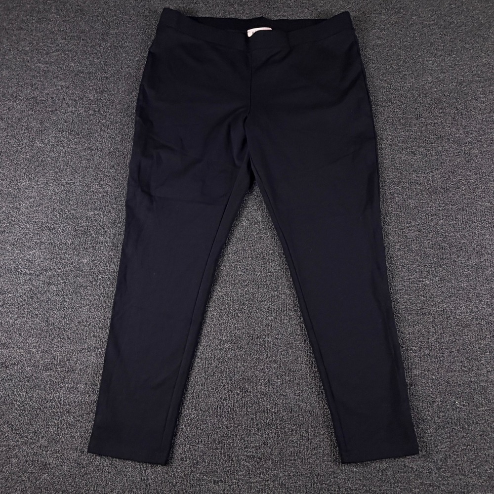 Philosophy Pants Womens 2X Republic Clothing Black Stretch Pull-On EUC